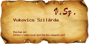 Vukovics Szilárda névjegykártya